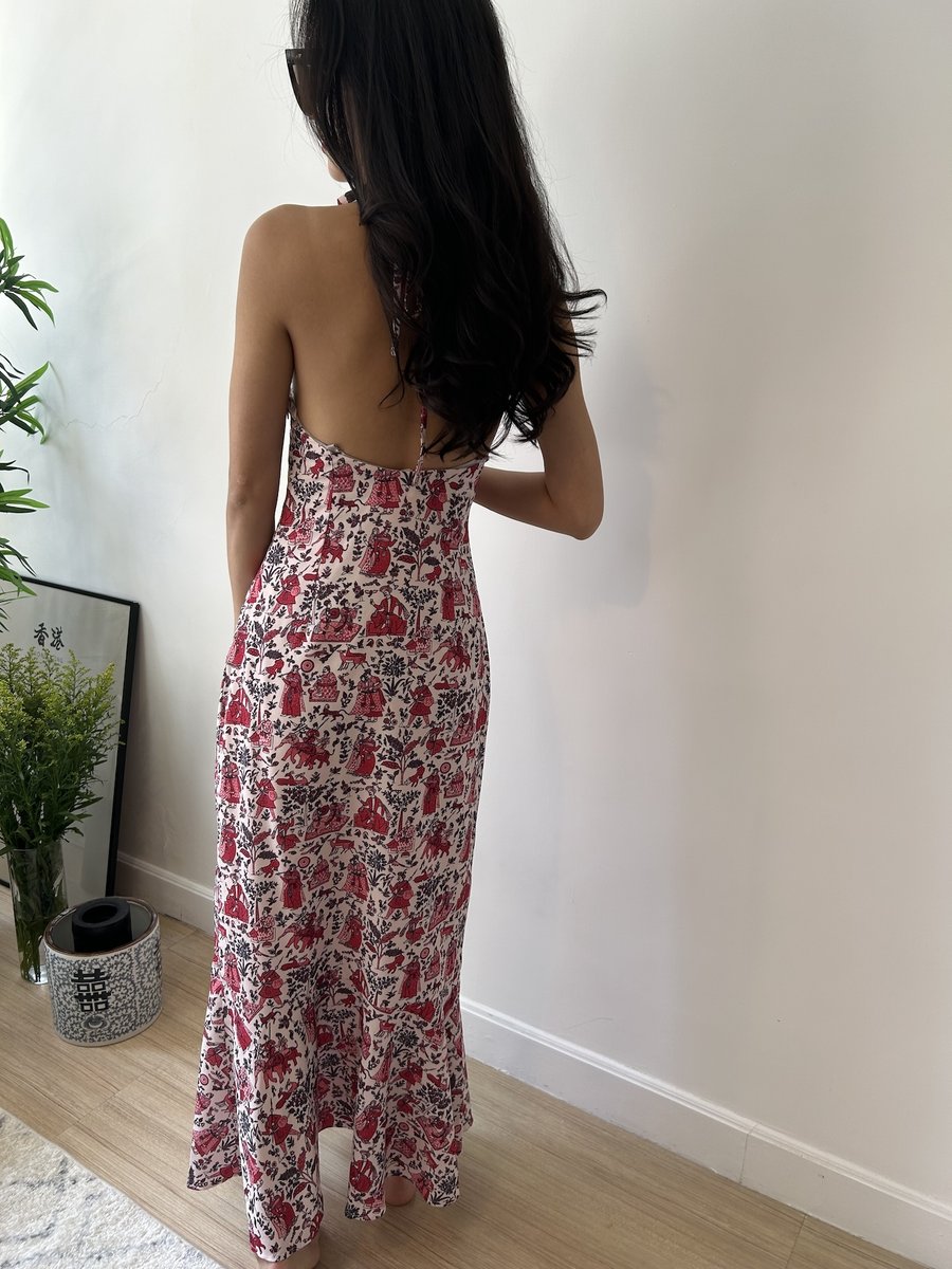 Rhode Pink Patterned Dress