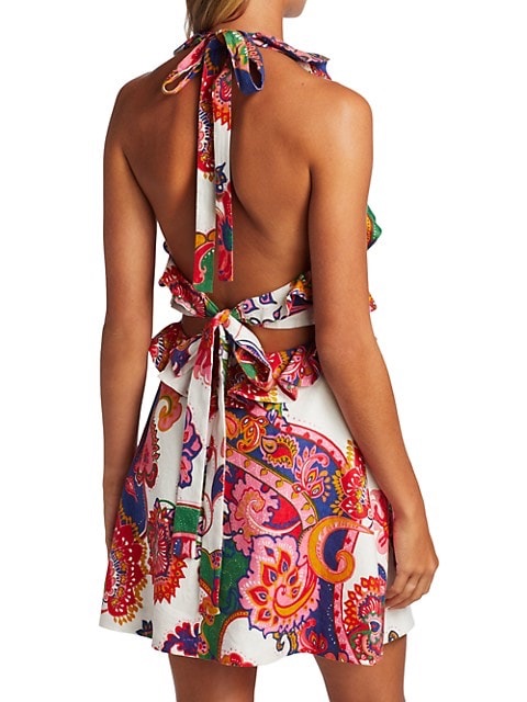 Zimmermann Lovestruck Tie Mini Dress