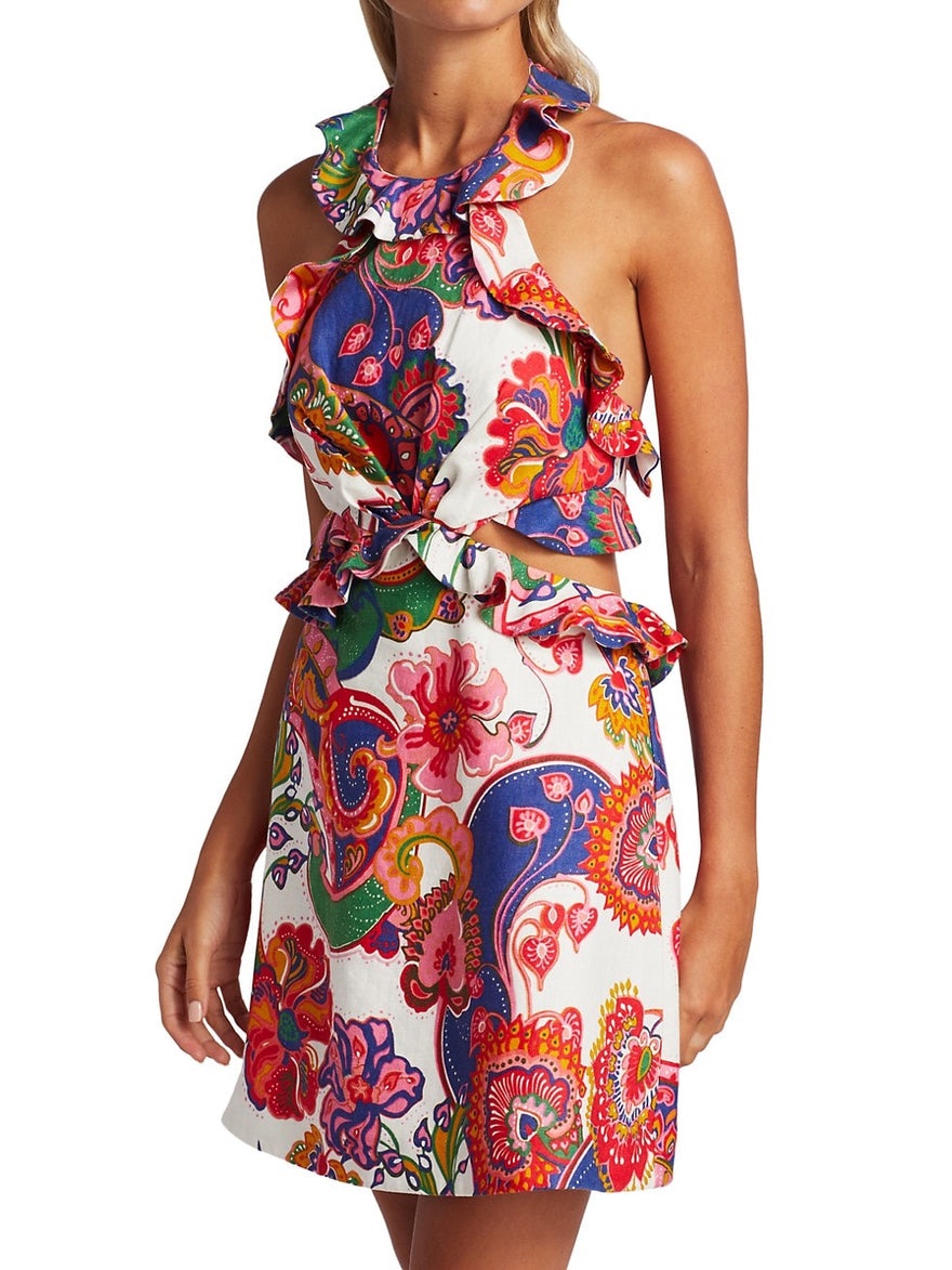 Zimmermann Lovestruck Tie Mini Dress