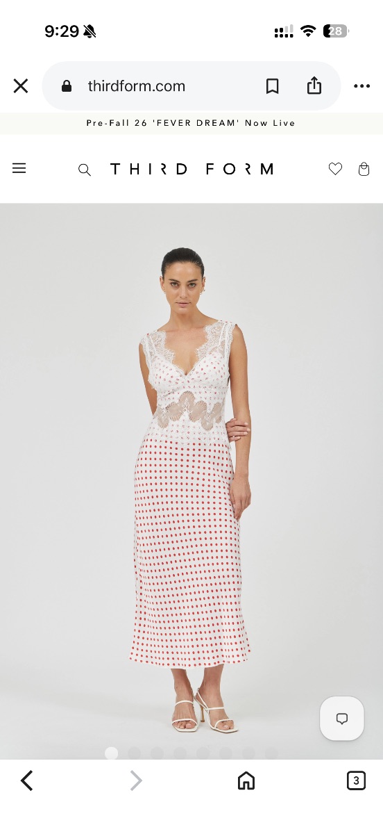Third Form Visions Lace Deep V Maxi Dress