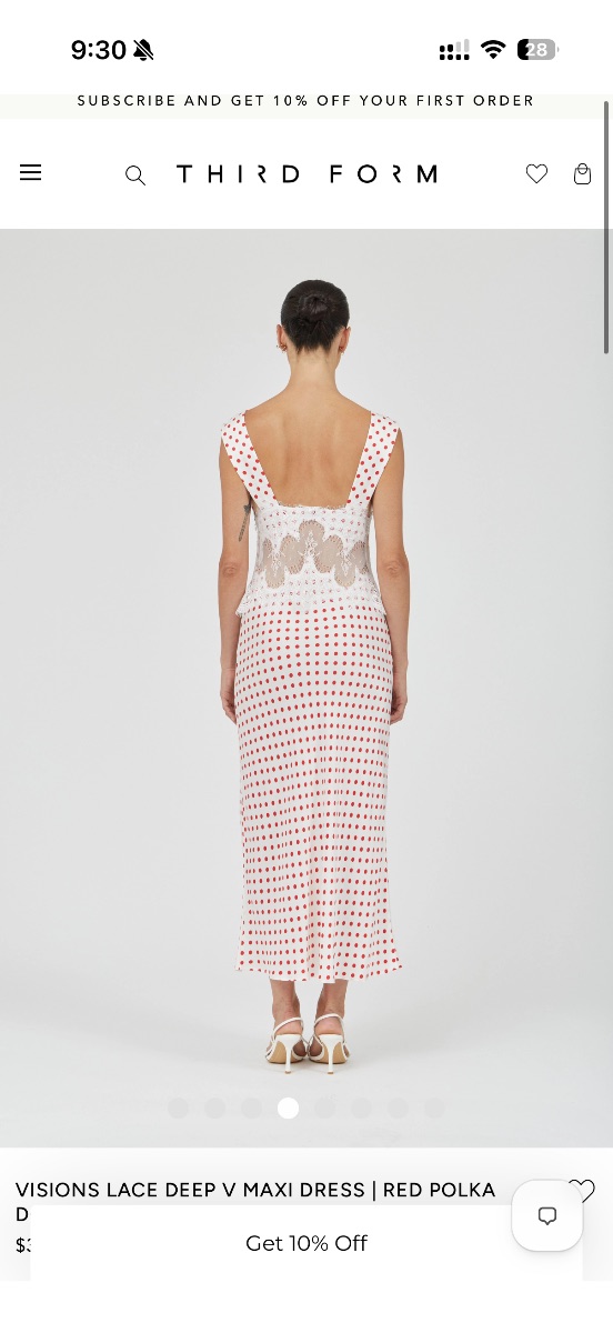 Third Form Visions Lace Deep V Maxi Dress