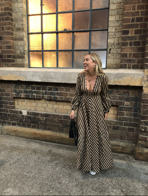 Zimmermann Striped Plunge Dress