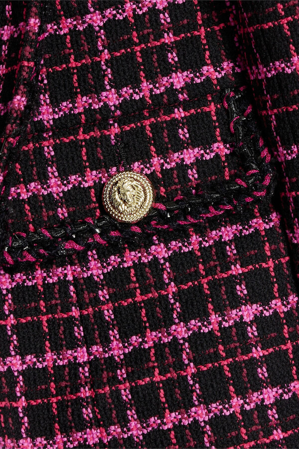 Pink Tweed Blazer Suit