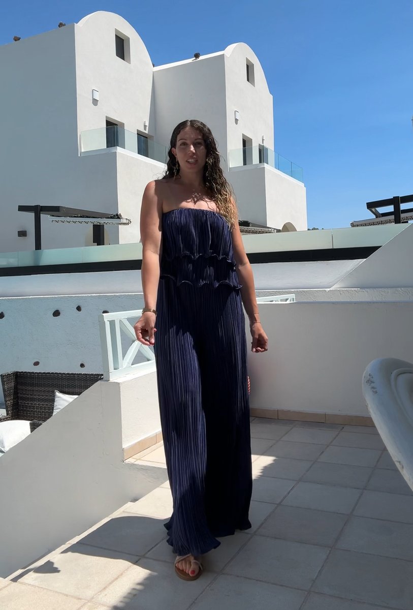 Pleated Blue Co ord Set