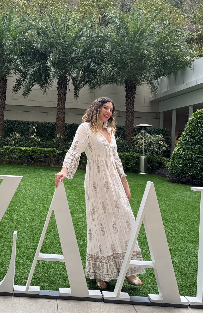 White and Gold Long Dress