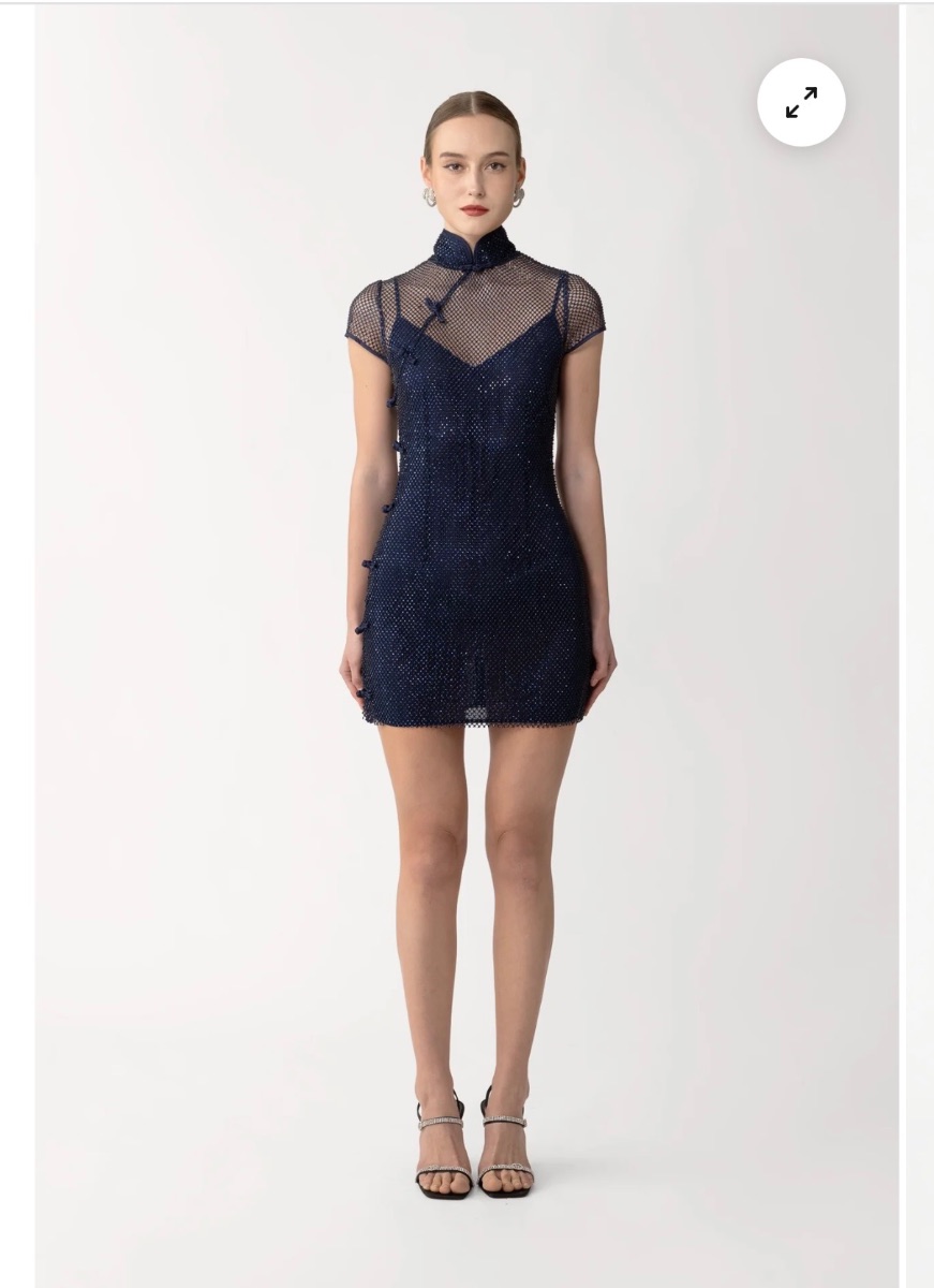 Sau Lee Serena Crystal Mini Dress