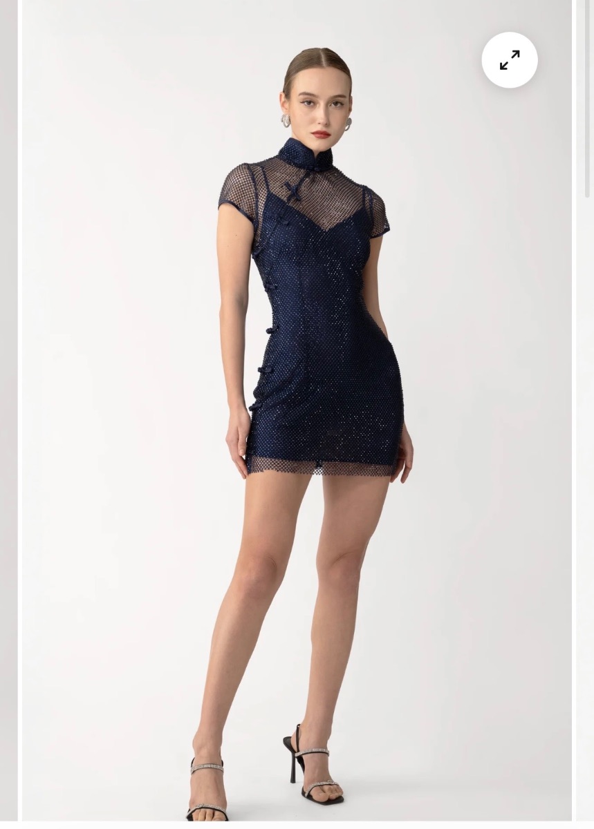 Sau Lee Serena Crystal Mini Dress