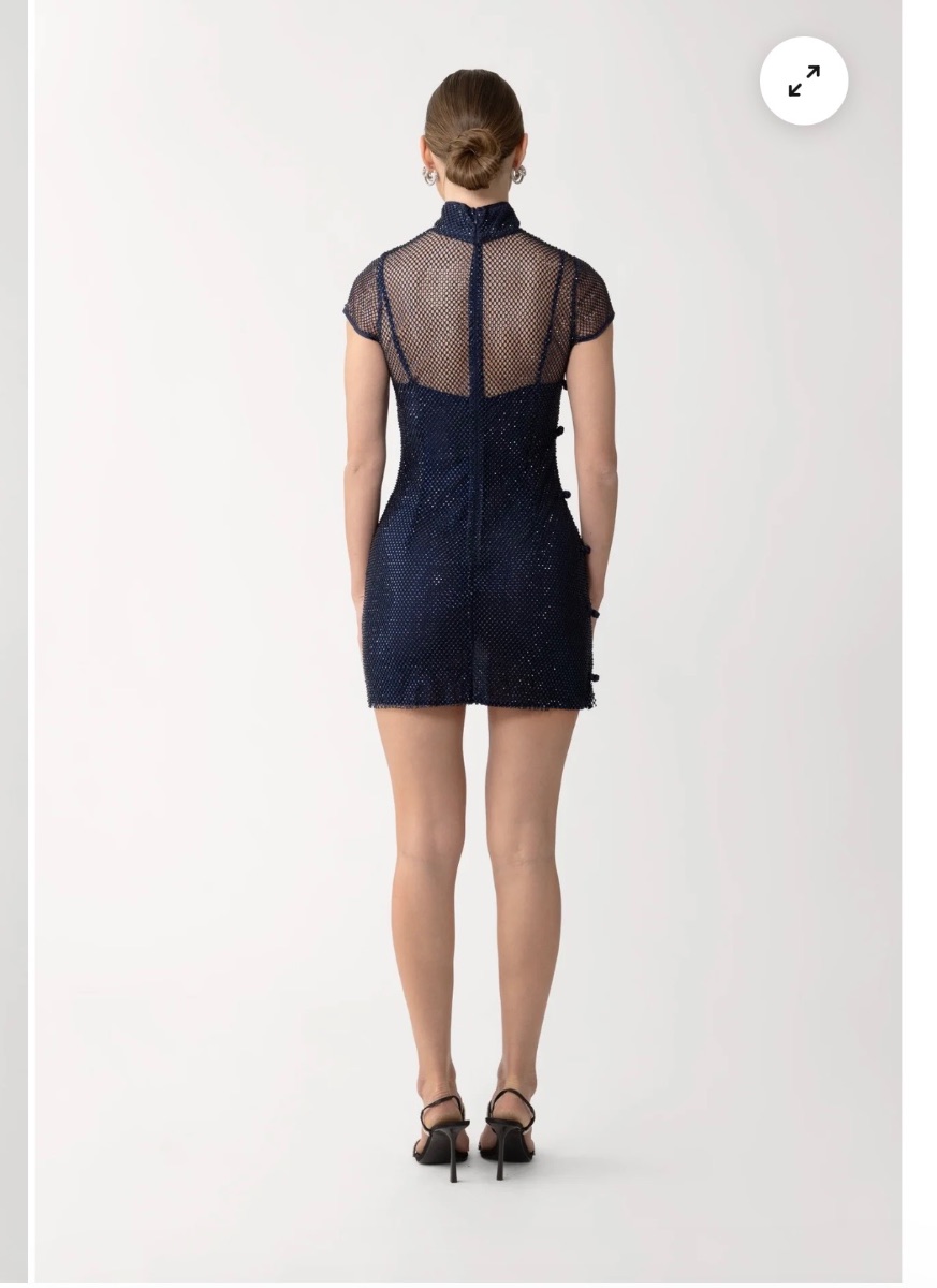 Sau Lee Serena Crystal Mini Dress