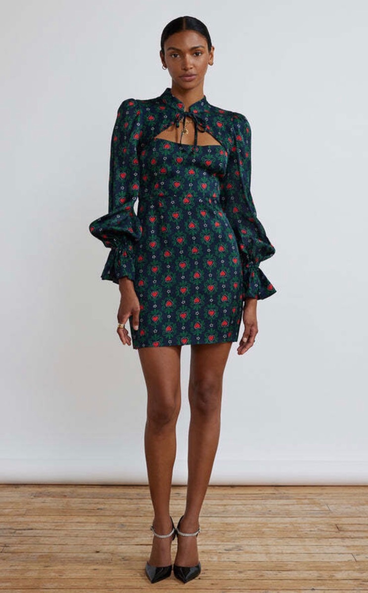 Kitri Valentina Navy Heart Mini Dress