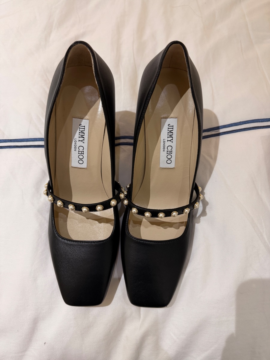 Jimmy Choo Black Block Pumps