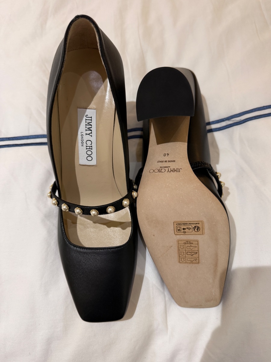 Jimmy Choo Black Block Pumps