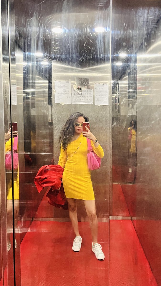 Cotton Citizen Yellow Capri Mini Dress
