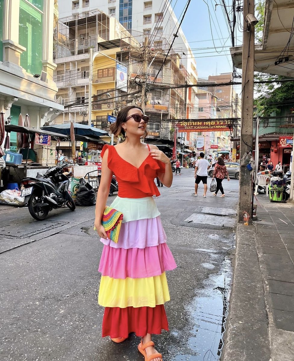 Olivia Rubin rainbow skirt