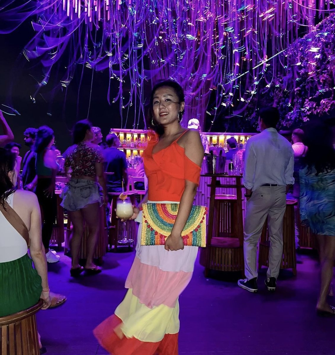 Olivia Rubin rainbow skirt