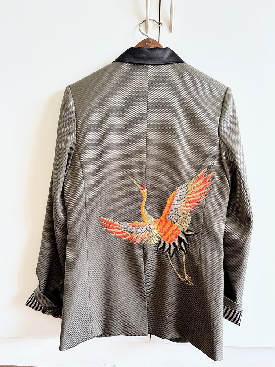 Spy by Henry Lau embroidered tuxedo jacket