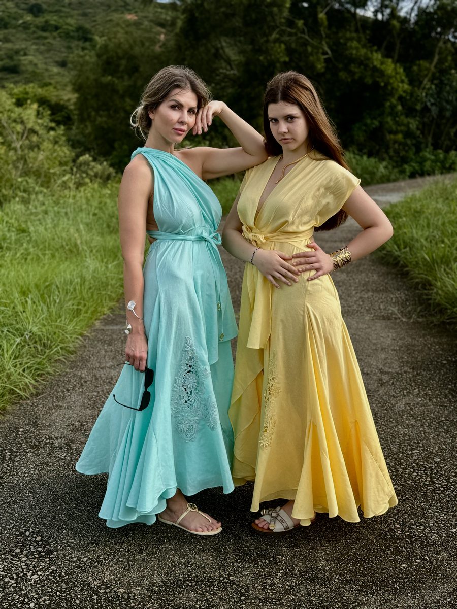 LINEN DRESS LIGHT YELLOW