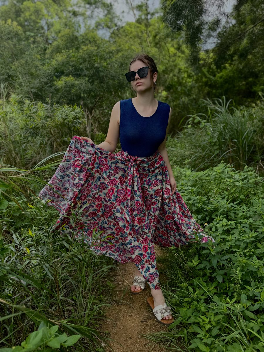 CAPRI SKIRT FLOWER PRINT
