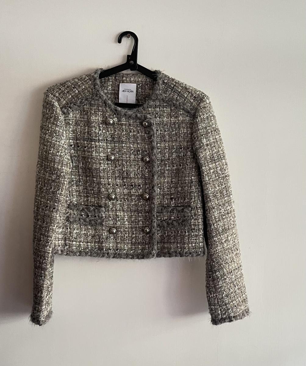 Fabrique lurex tweed cropped jacket