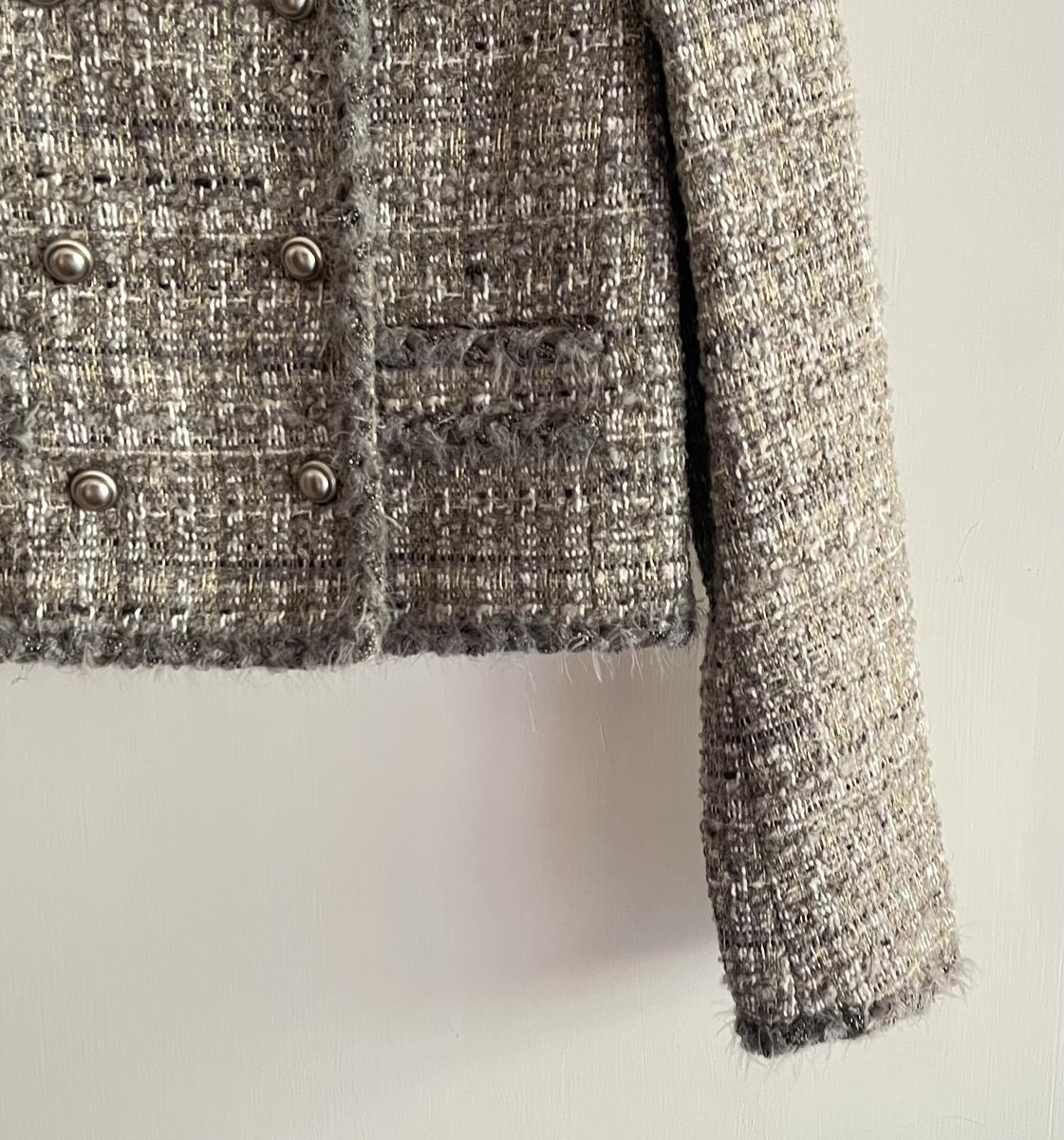 Fabrique lurex tweed cropped jacket