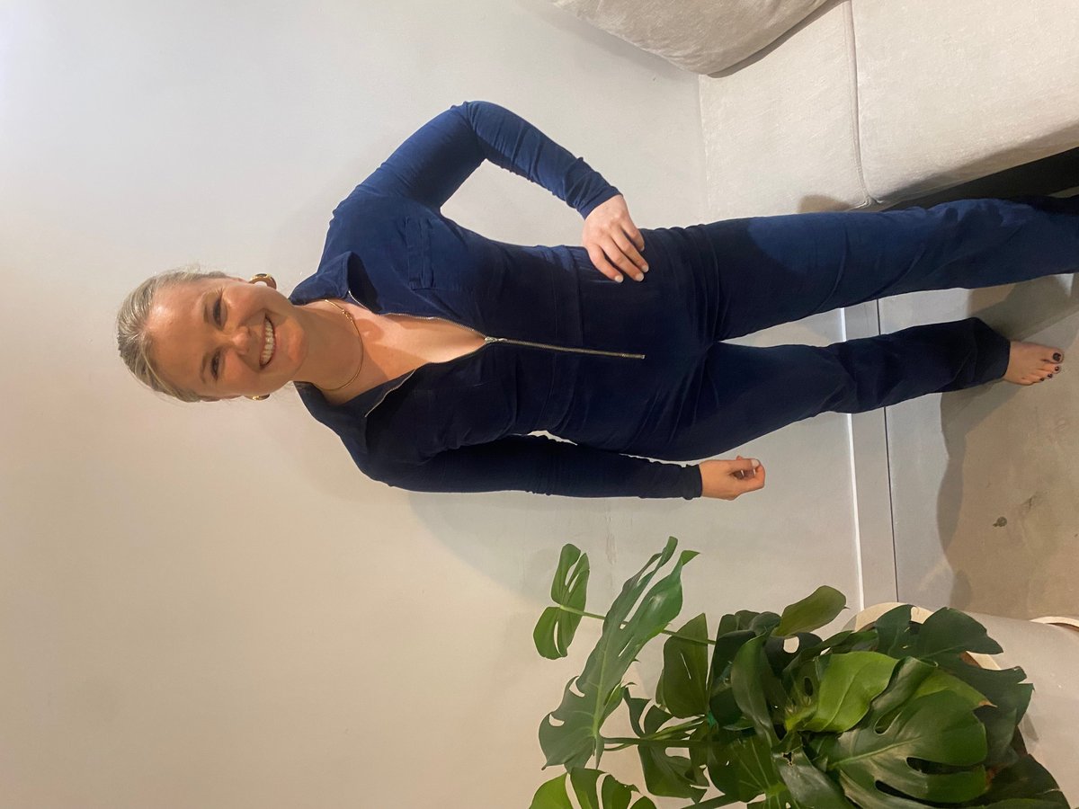 Peachy Den Navy Jumpsuit
