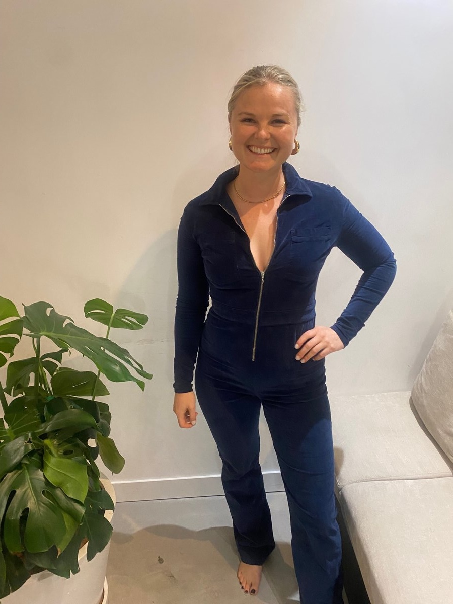 Peachy Den Navy Jumpsuit