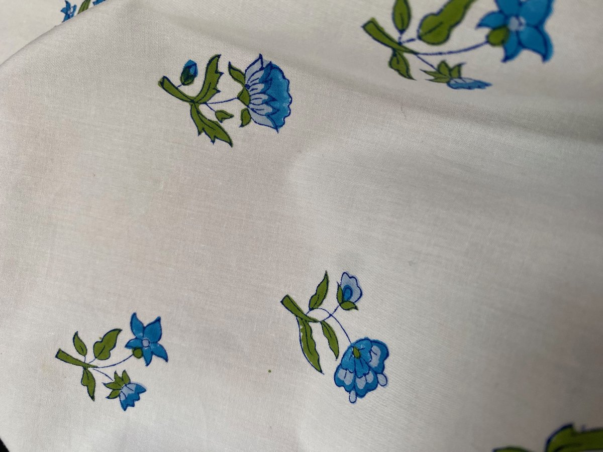 Pink City Prints white dress with blue flowers