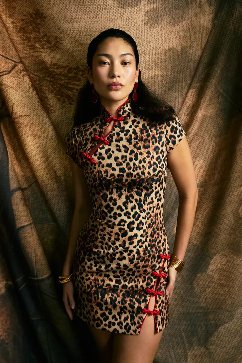 Sau Lee Mini Leopard Dress