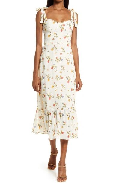 Reformation White Floral Dress