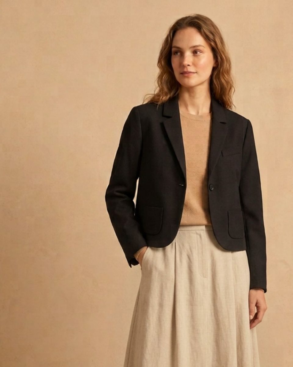 Paule Ka Black Cropped Jacket