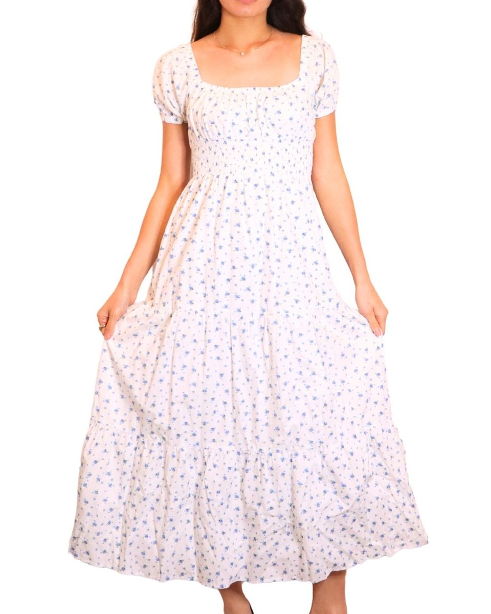 Faithfull the Brand Matisse Shirred Floral-Print Cotton-Poplin Midi Dress