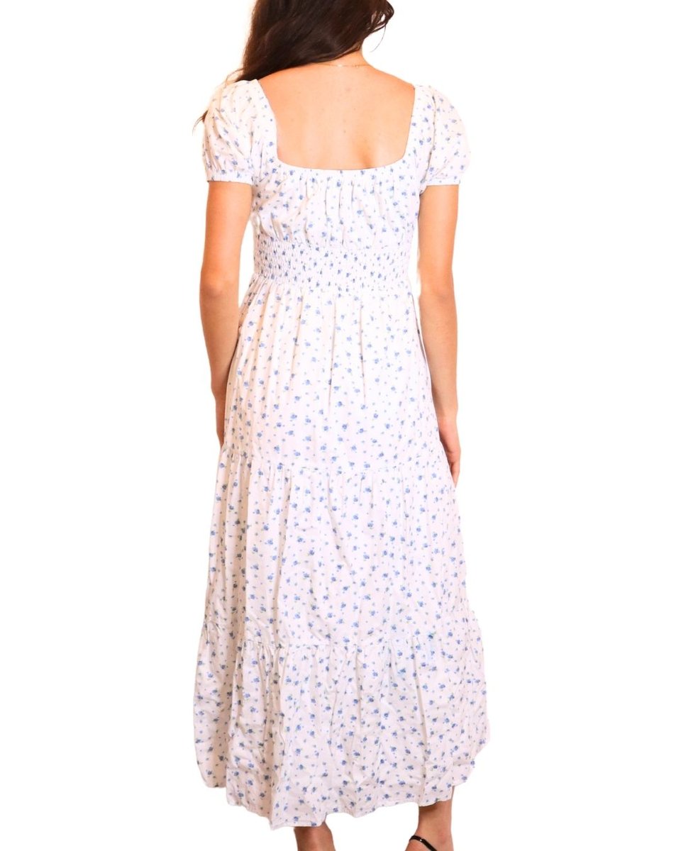 Faithfull the Brand Matisse Shirred Floral-Print Cotton-Poplin Midi Dress