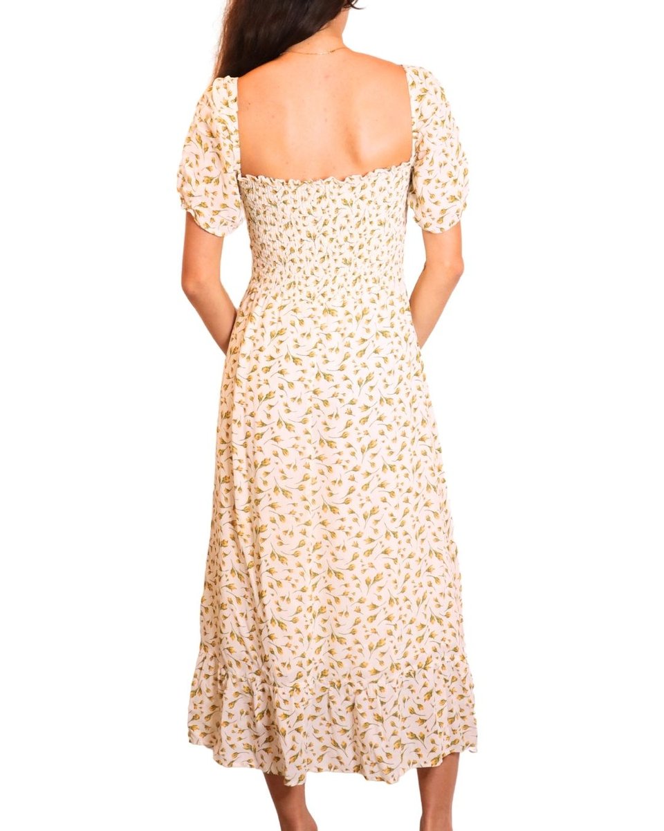 Reformation Meadow Midi Dress In Blanche Print