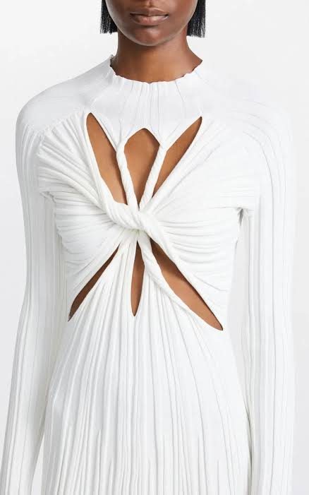 Dion Lee Ivory Lung Twist Dress