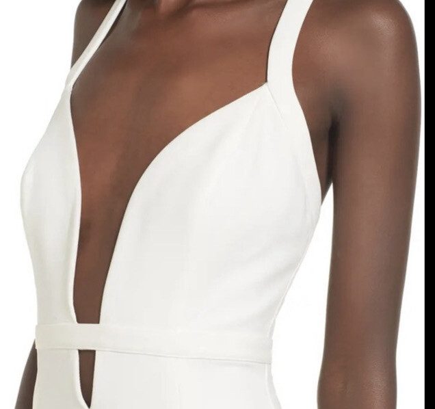 NBD Offense White Sheath Midi Dress