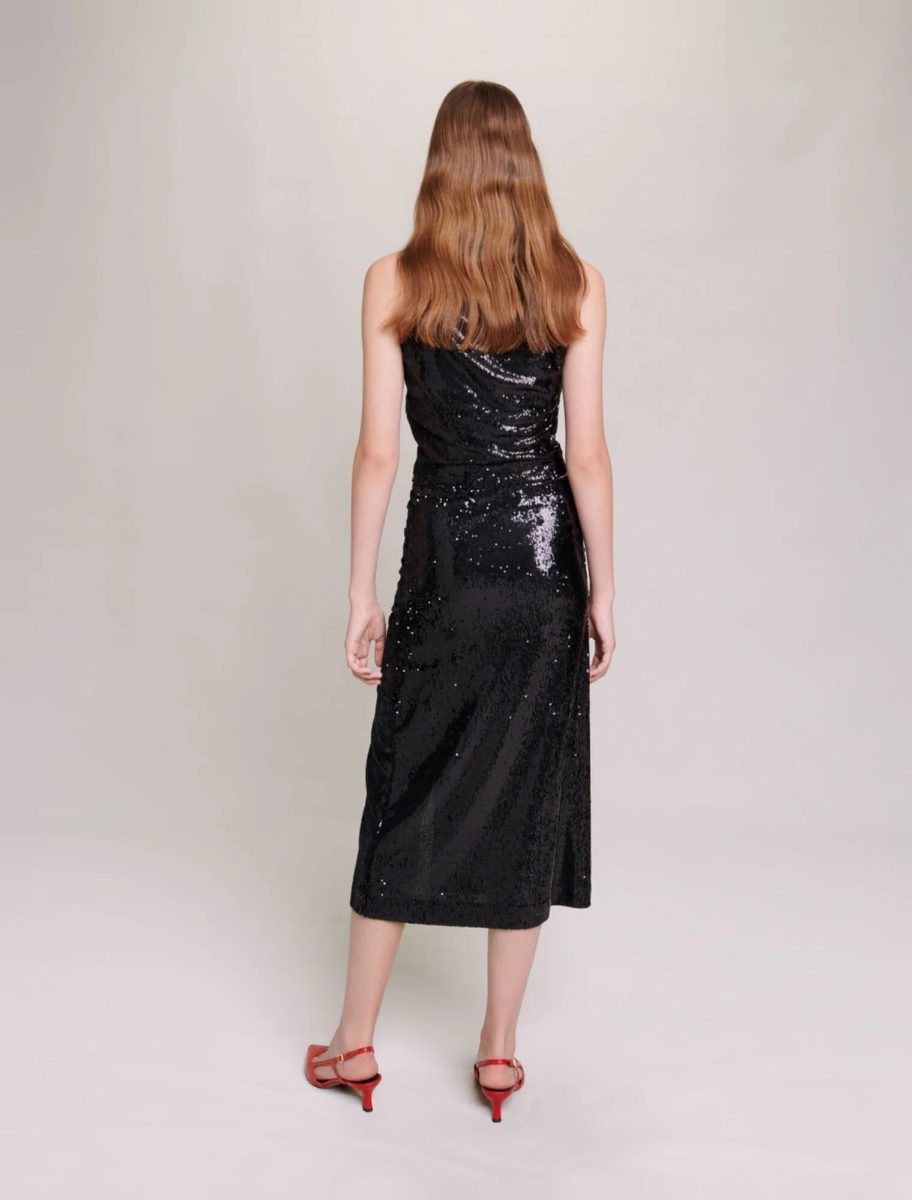 Maje Seqin Black Top & Skirt