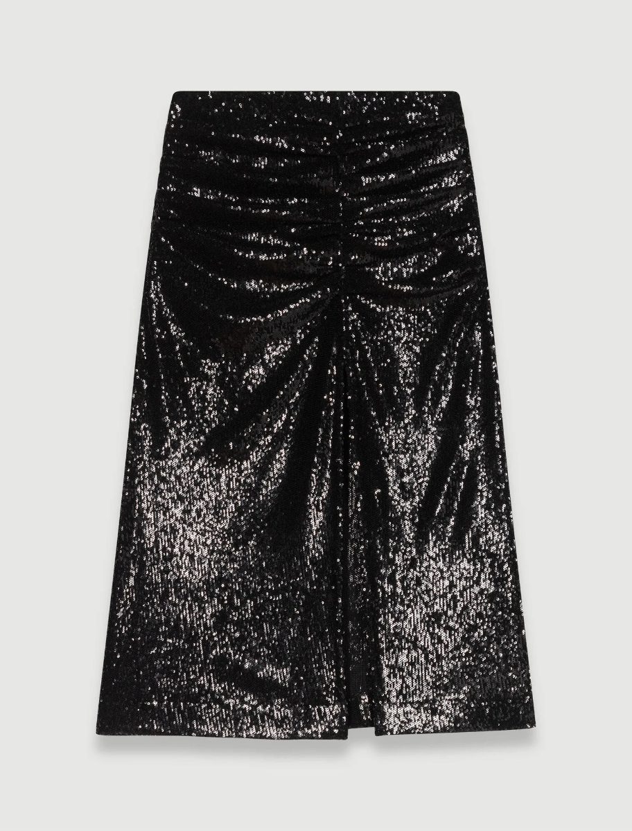 Maje Seqin Black Top & Skirt