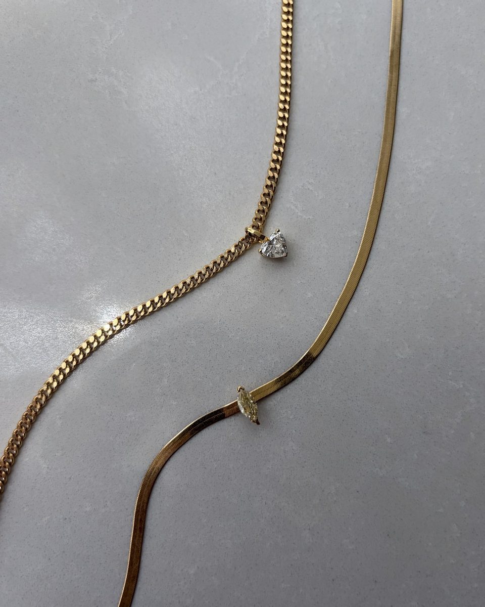 Marquis Yellow Diamond Clip Pendant