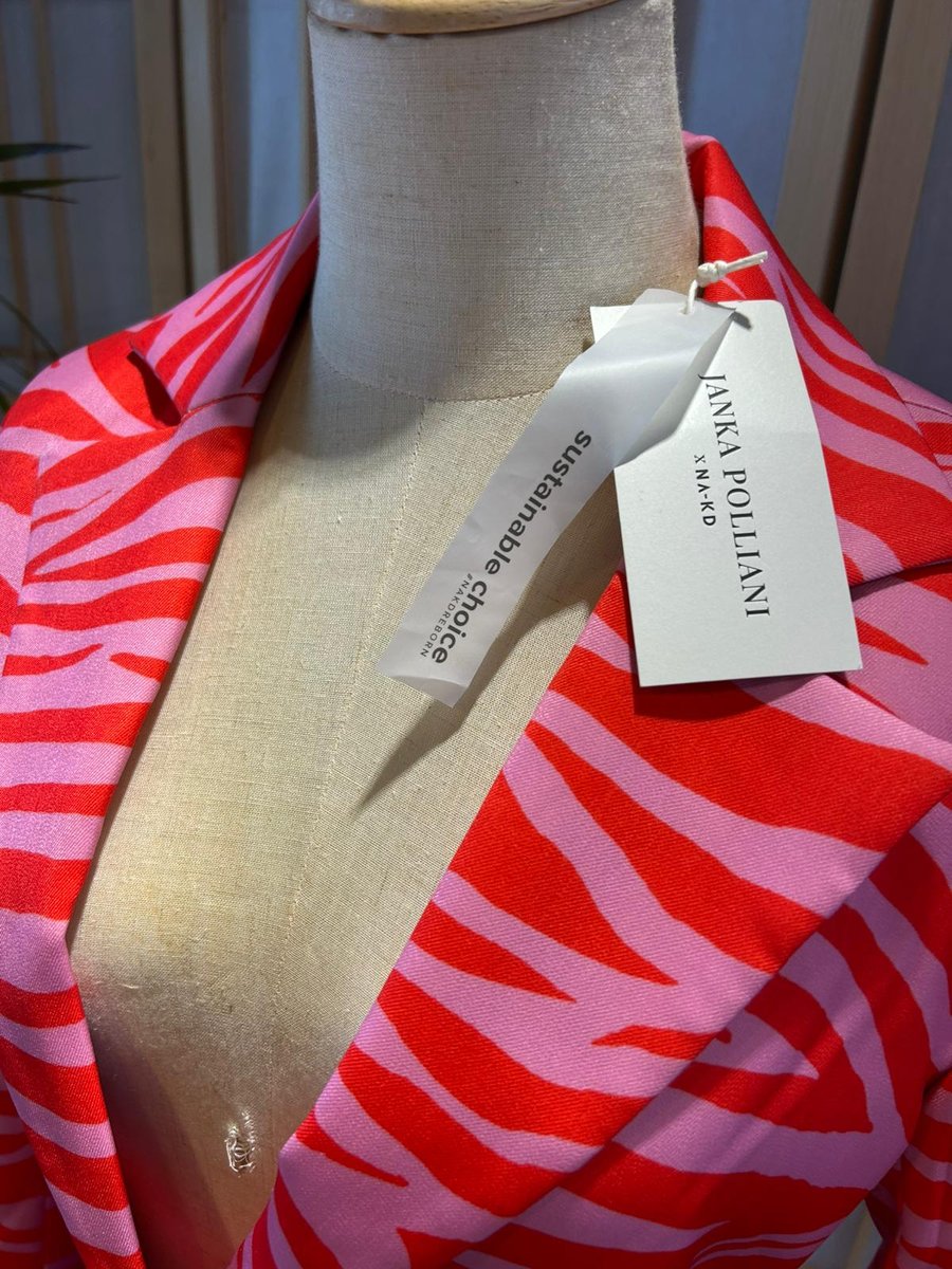 NA-KD x Janka Polliani Blazer Pink Zebra
