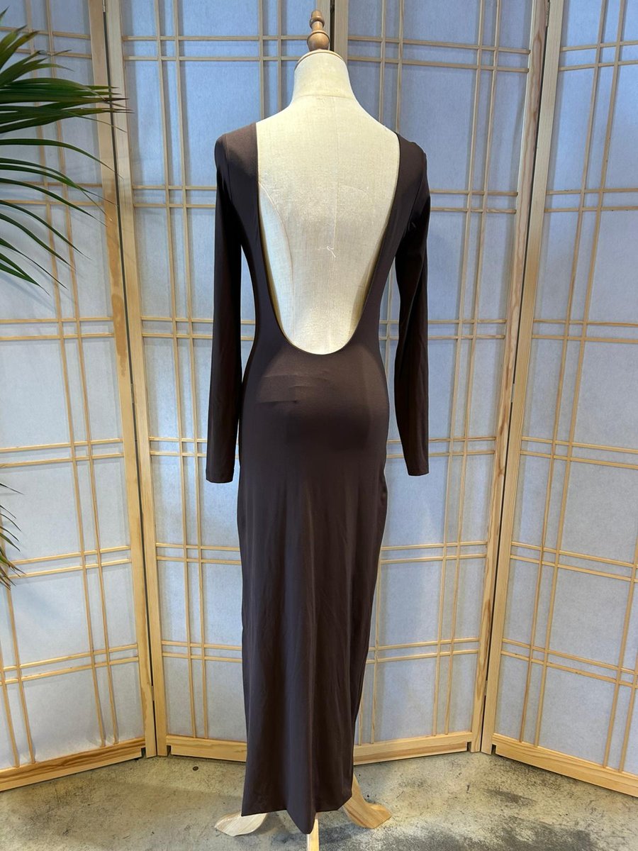 Kookai Amari Midi Dress Dark Mahogany