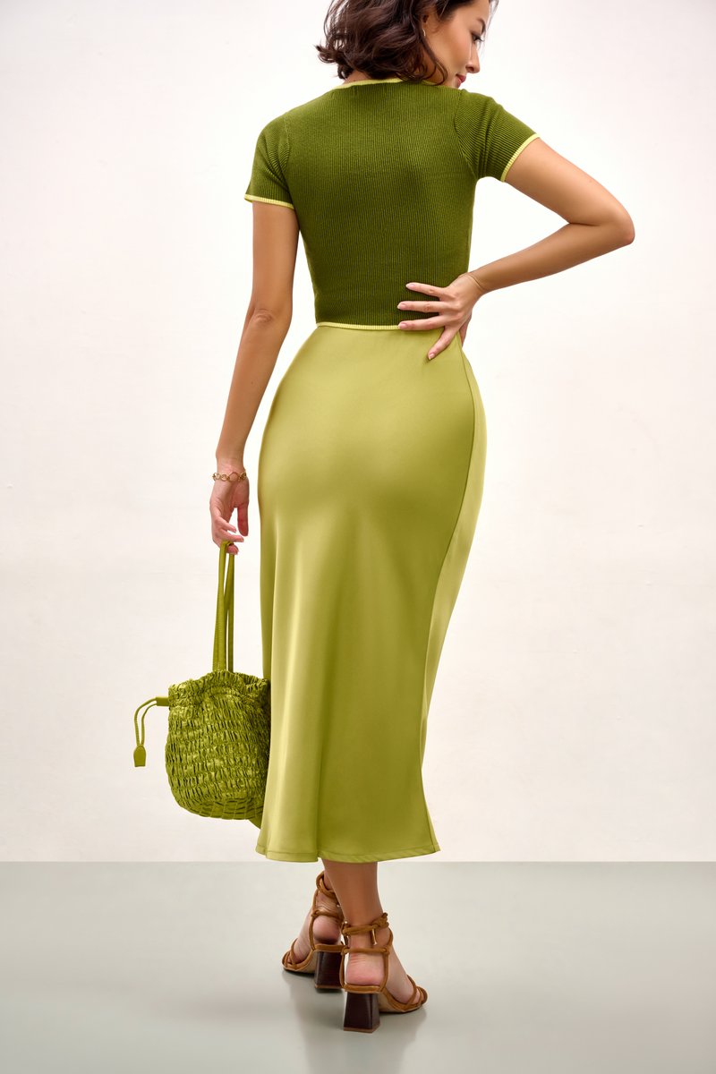Ella Square Neck Top - Green