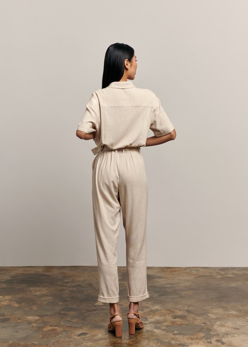 Lana Jumpsuit - Beige Brown