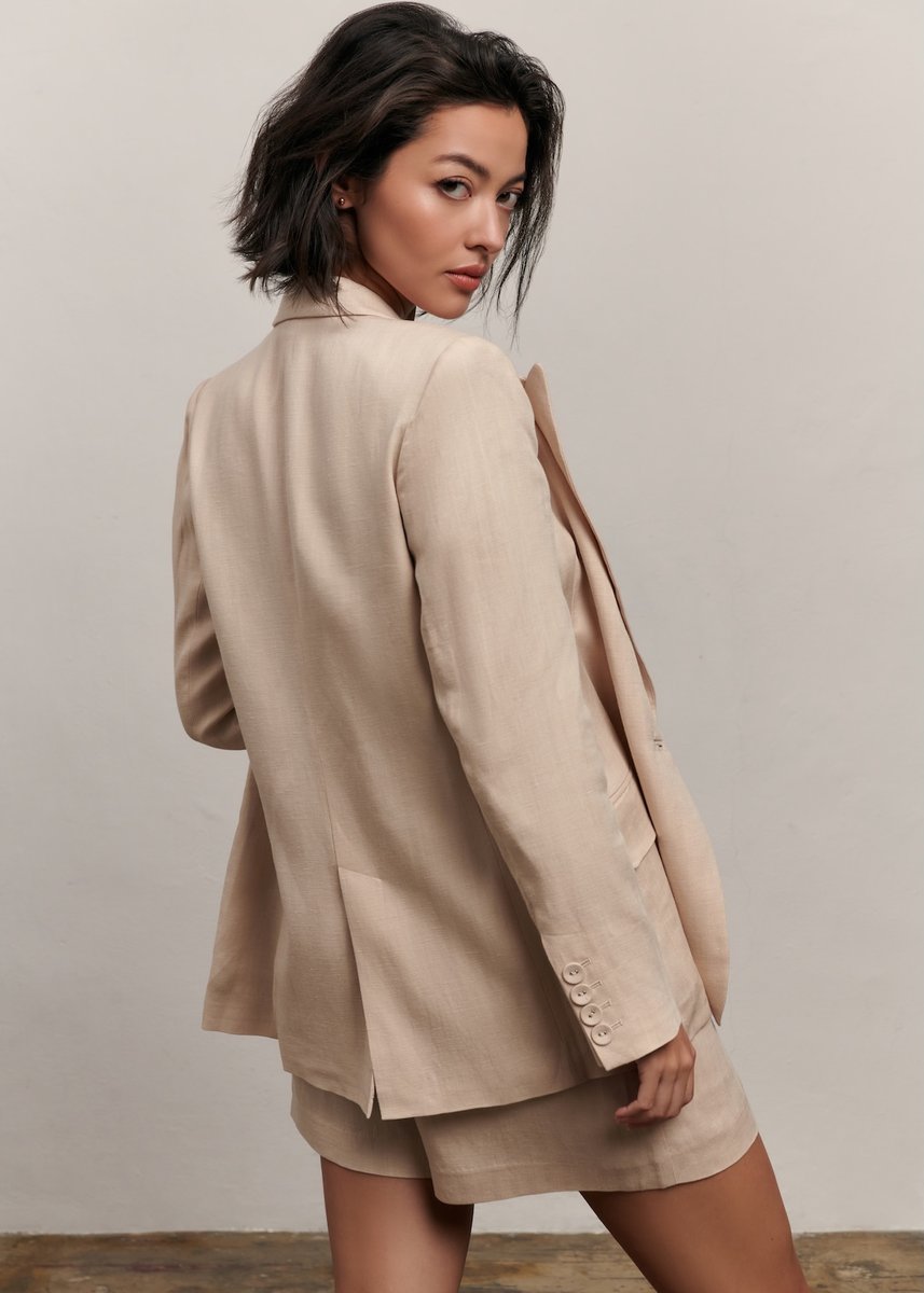 Erin Linen Blazer Beige