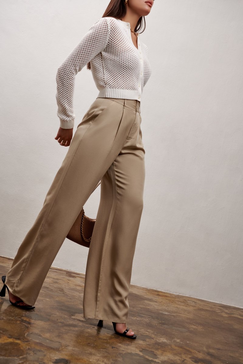 Willow Wide Leg Pant Camel Khaki