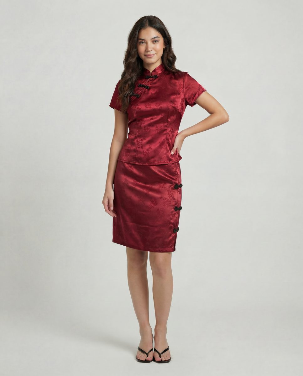 BAMBOO MIDI SKIRT