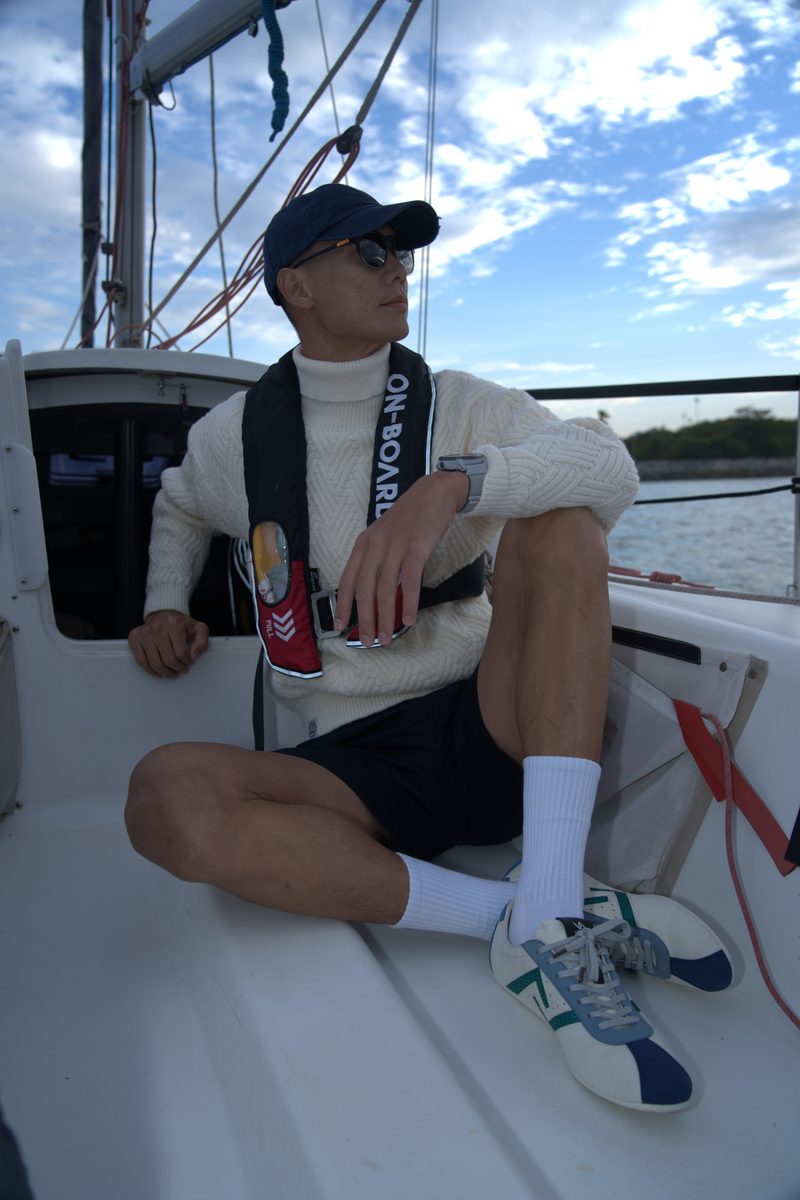 SA77A AMOY Yin (☷) – Up-cycled Sail Sneakers