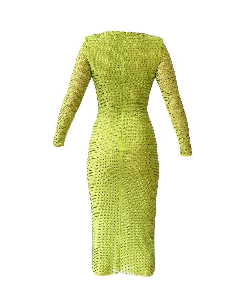 Self Portrait Lime Green Dress