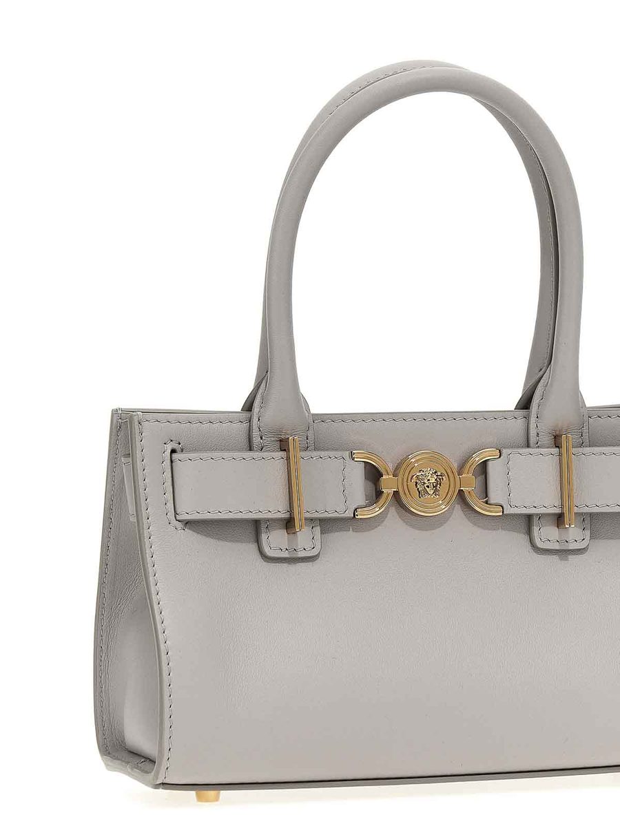 Versace Small Medusa '95 Tote Bag – Light Grey Calf Leather