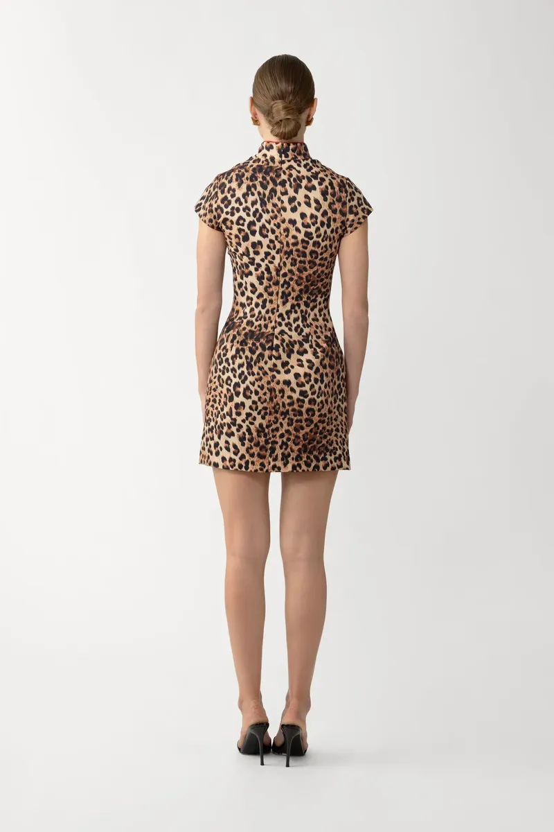 Sau Lee Mini Leopard Dress