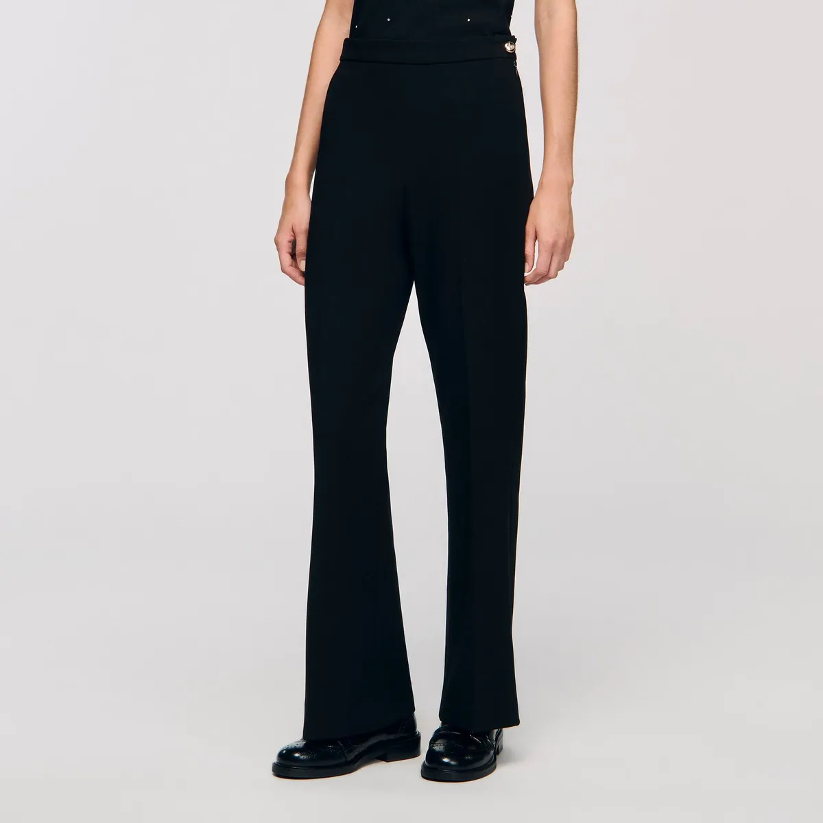 Sandro Trousers with Gold Buttons