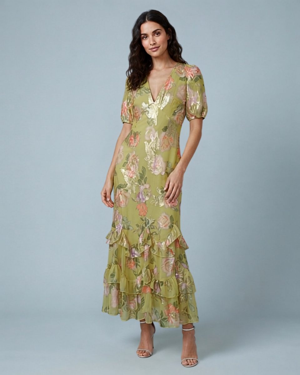 Green Floral Dress